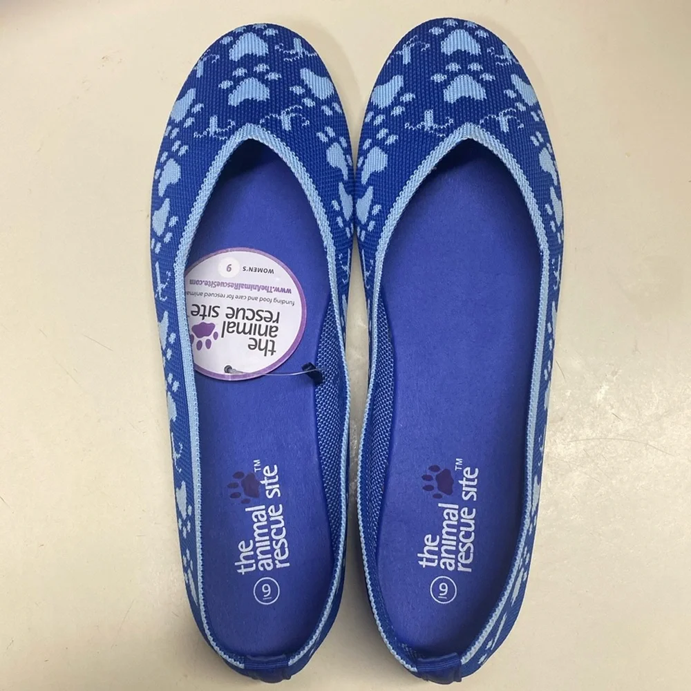 ❌ SOLD ❌ Women's Woven Paw Print Ballet Flats by The Animal Rescue Site, Sz 9 - Picture 5 of 12